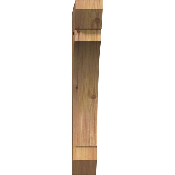 Thorton Slat Smooth Bracket, Western Red Cedar, 3 1/2W X 20D X 24H